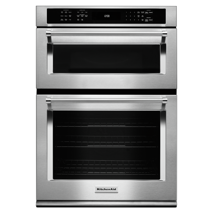 ﻿Kitchenaid® 30 Combination Wall Oven with Even-Heat™ True Convection (Lower Oven) – KOCE500ESS