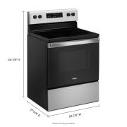 ﻿Whirlpool® 5.3 cu. ft. Electric Range with Frozen Bake™ Technology – YWFE515S0JS