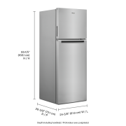 ﻿Whirlpool® 24-inch Wide Small Space Top-Freezer Refrigerator – 12.9 cu. ft. – WRT313CZLZ