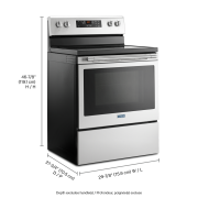 ﻿Maytag® 30-Inch Wide Electric Range With Shatter-Resistant Cooktop – 5.3 Cu. Ft. – YMER6600FZ