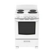 GE 24″ Electric Slide-In Coil Range with Storage Drawer White – JCAS300DMWW